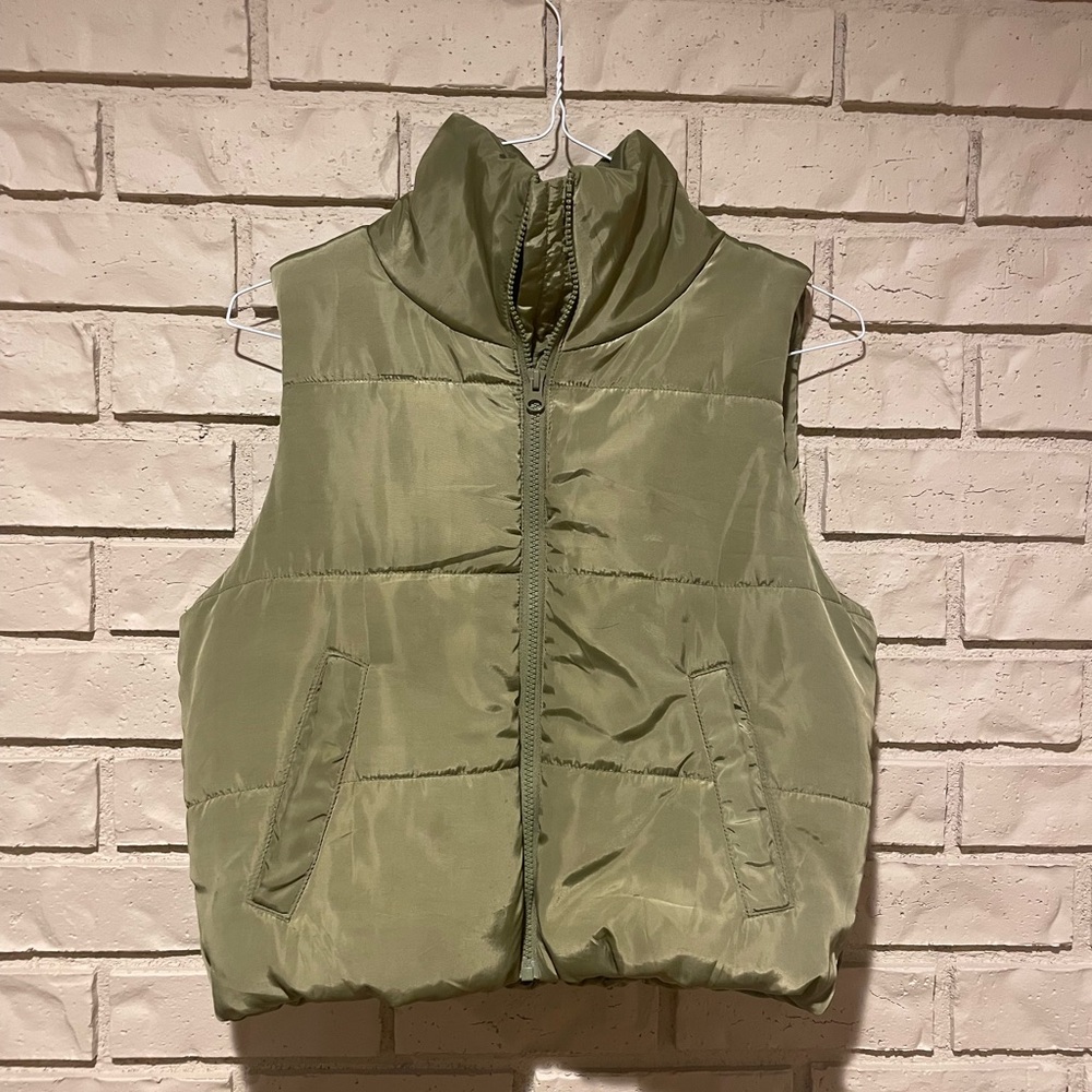 Sage Green Women's Puffer Vest